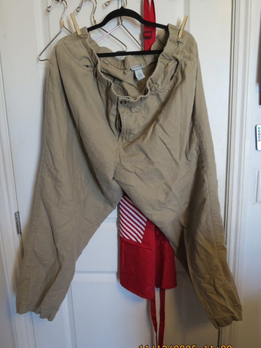 24W Catherine's Beige Straight Leg Linen Pant